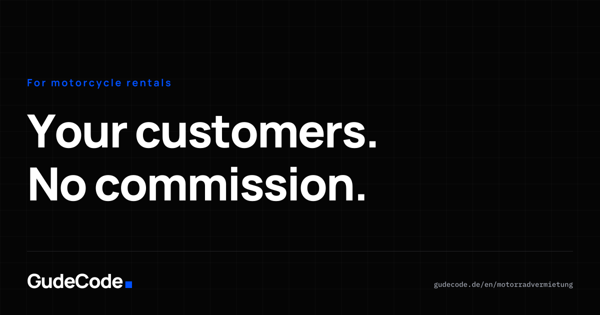 Your customers. No commission. — GudeCode